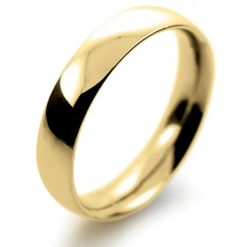 Court Medium -  4mm (TCSM4Y) Yellow Gold Wedding Ring
